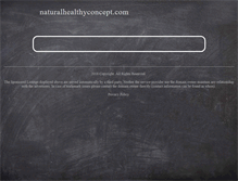 Tablet Screenshot of naturalhealthyconcept.com